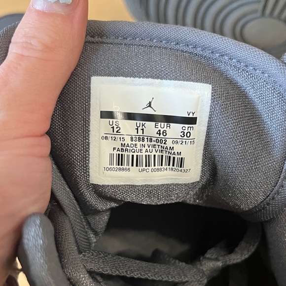 Jordan flight 4 Men's Dark Gray High-Top Sneakers - Picture 2 of 6